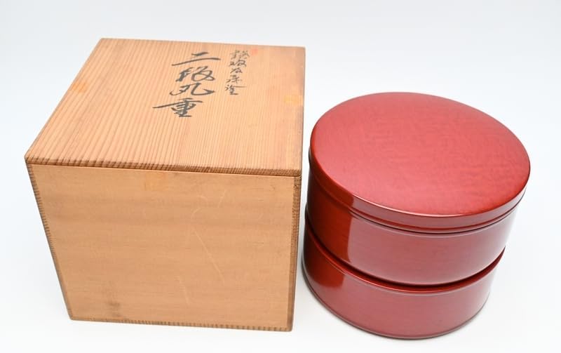 重箱 香川漆器 壱岐 後藤塗 二段丸重 一和堂作 天然木