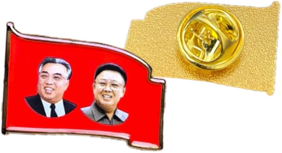 希少な 北朝鮮 バッジ 金日成 慶祝 金日成元帥誕生50周年 金正恩 金正日