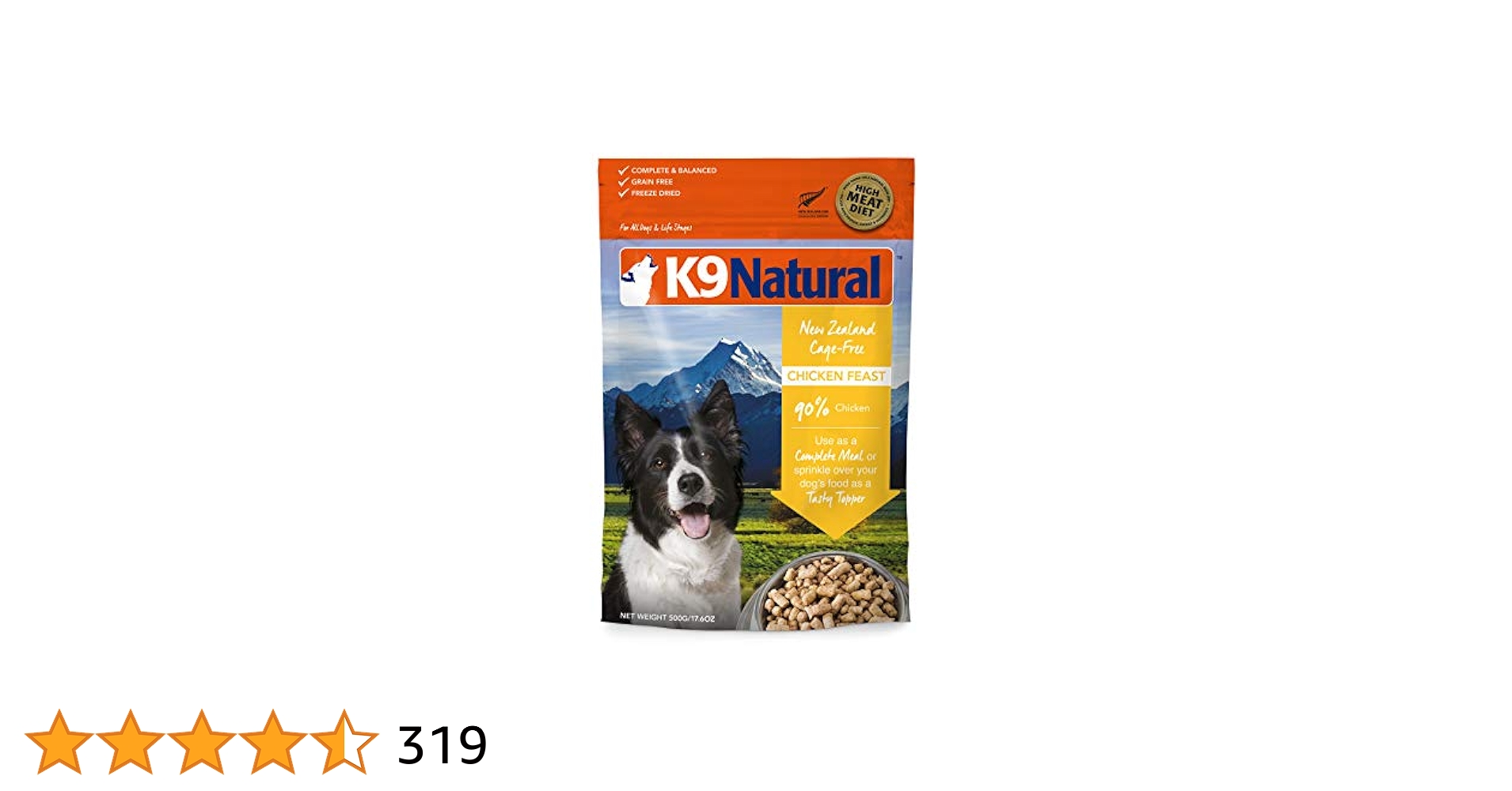 K9 Natural フリーズドライ チキン・フィースト 500gx2個 【公式通販】