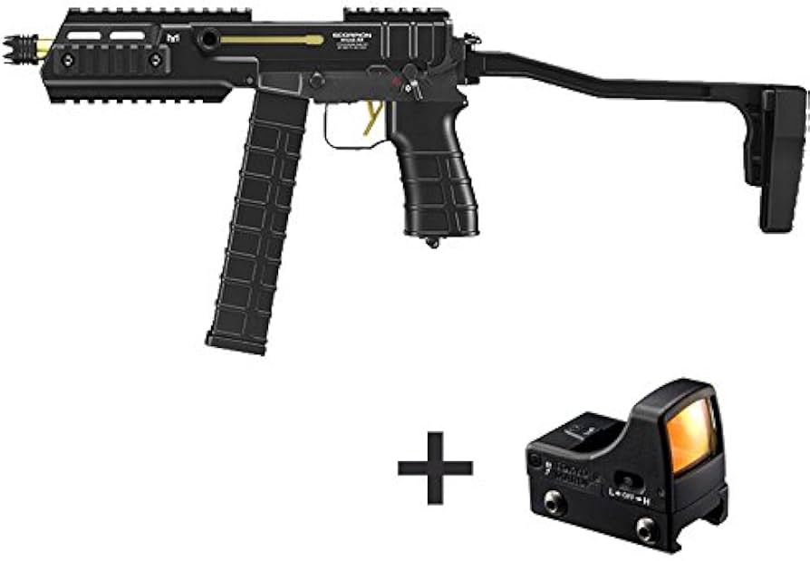 スコーピオン mod.M 電動ガン マガジン2つ ドットサイト、グリップ付き