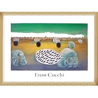 Amazon.co.jp: ポスター エンツォ クッキ Untitled 額装品 ウッド