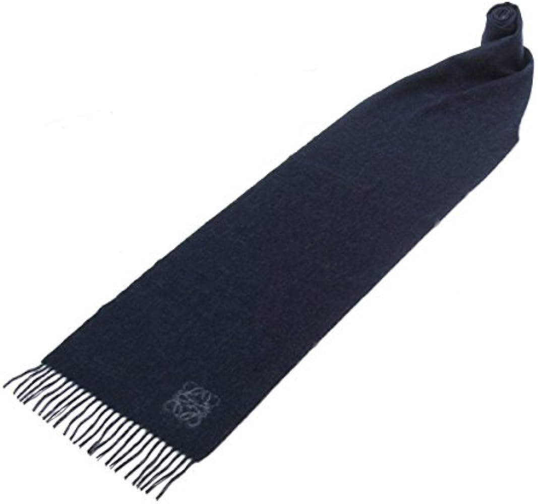 Amazon | [ロエベ] ストール メンズ BRANDED マフラー ネイビー×グレー