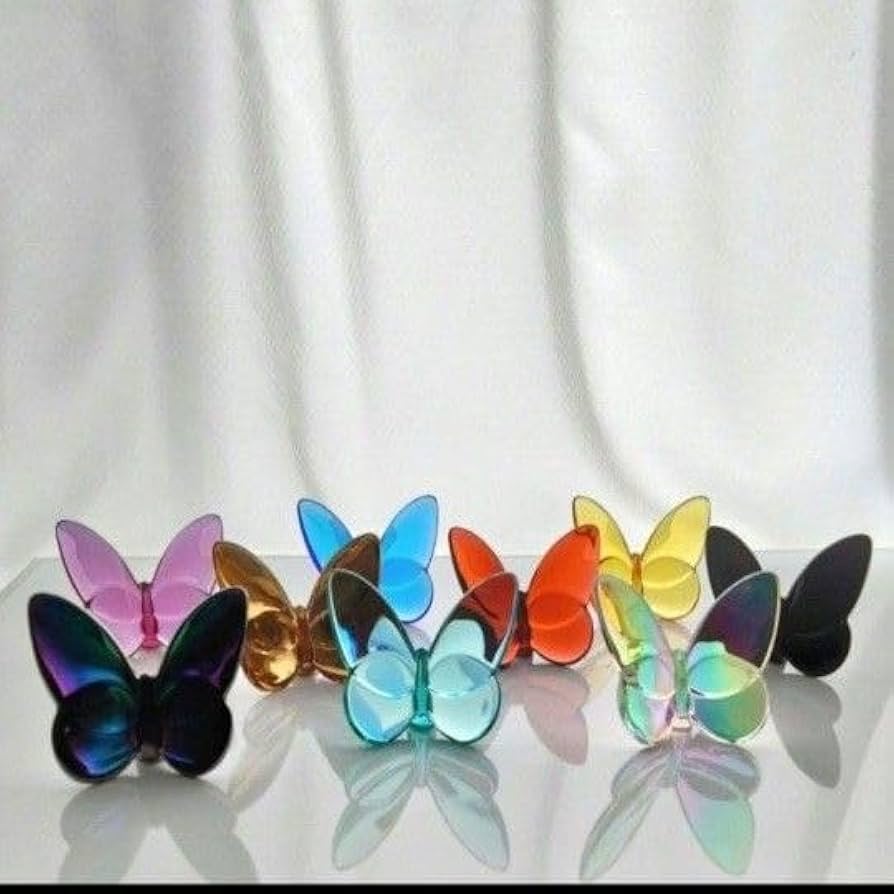 Amazon.co.jp: バカラ ラッキー バタフライ パピヨン 蝶 動物 置物