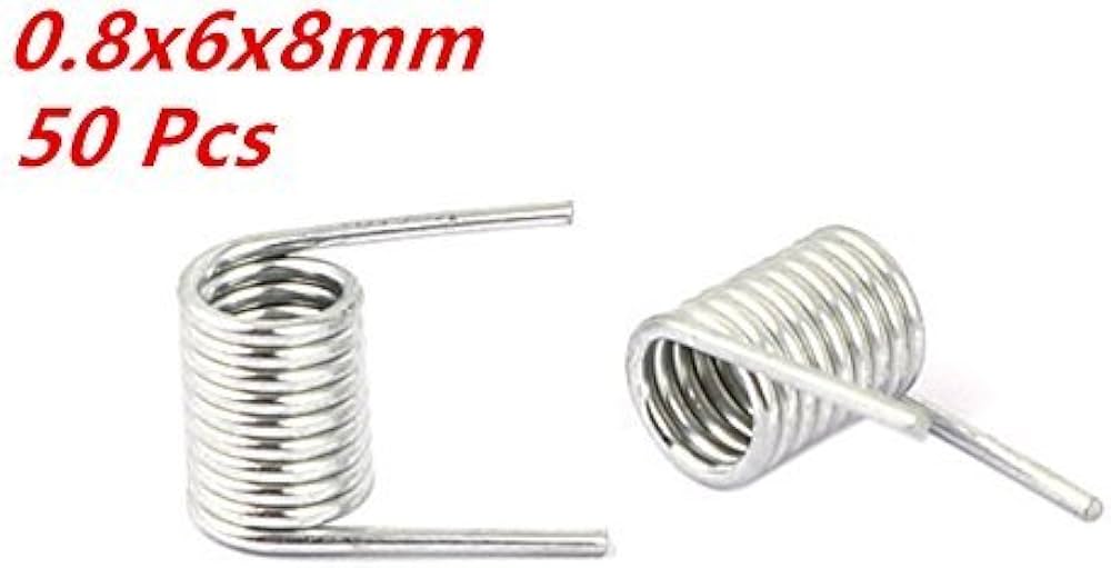 Amazon.com: XJSXZC Zinc Plated Straight Torsion Spring 0.8x6.0x8.0