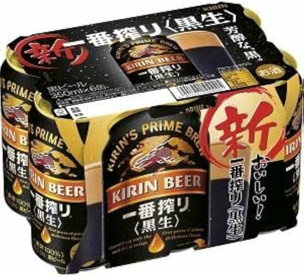 Amazon.co.jp: キリン 一番搾り黒生 350ml×6缶パック : 食品・飲料・お酒