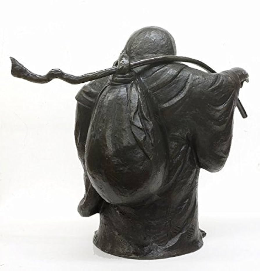 作家 般若純一郎 銅製 布袋様 高岡銅器 商売繁盛 開運 置物 師 米治一