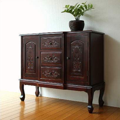 Amazon.co.jp: アンティーク 家具 リビングボード チェスト 収納家具