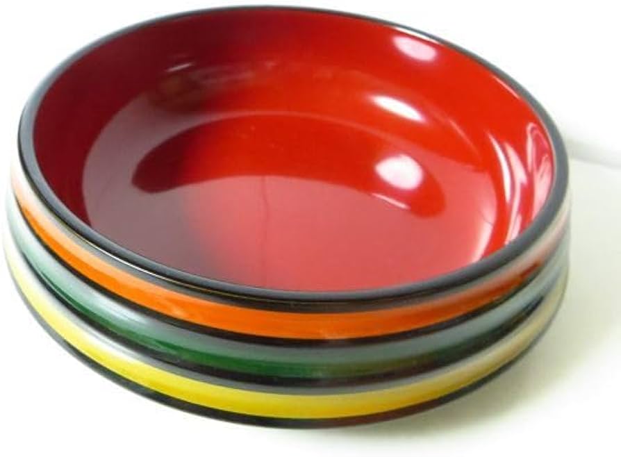 漆器 菓子鉢 平鉢 トレー 丸盆 深め ブラック 無地 工芸