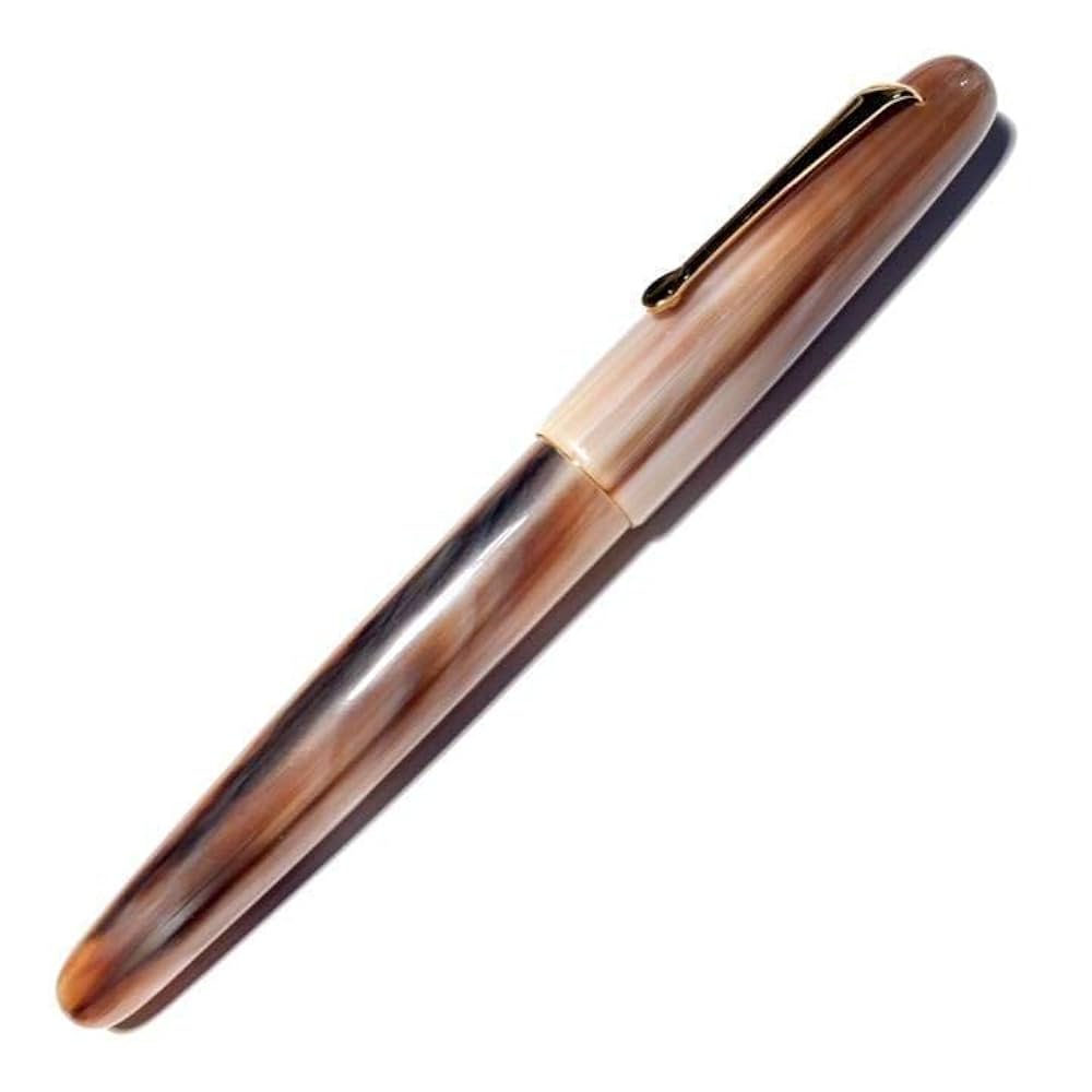 稀少品】□天然素材 水牛角軸 万年筆 M 中字 Jowoペン先 新品□ 【公式