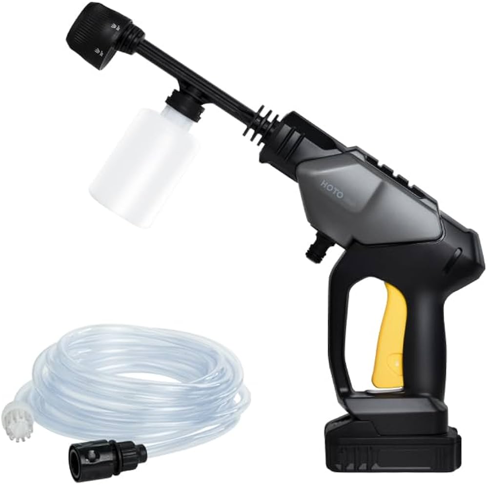 Amazon | HOTO 20V 高圧洗浄機 Plus 強力な洗浄力 6つの噴射パターン
