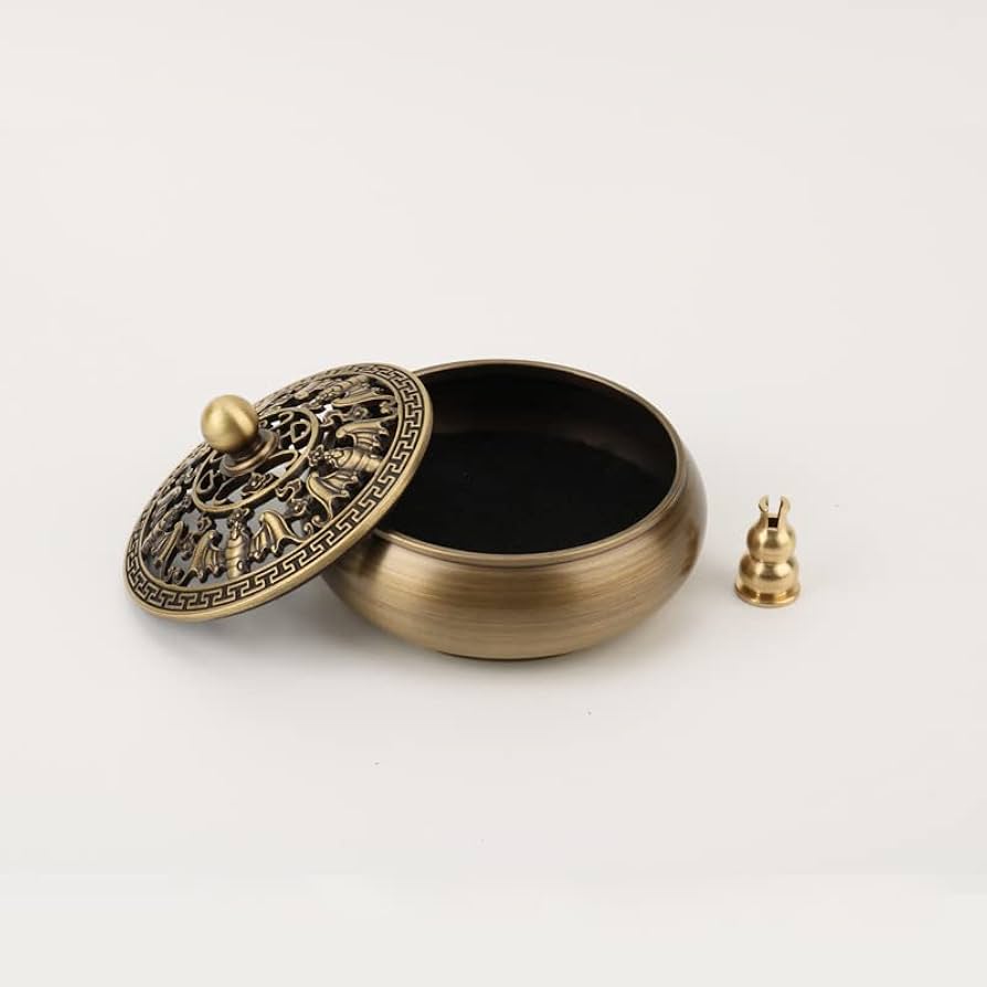 銅器 香炉 福象宮灯 室内檀香炉 盤香炉 薫香炉 蠟燭灯 工芸品