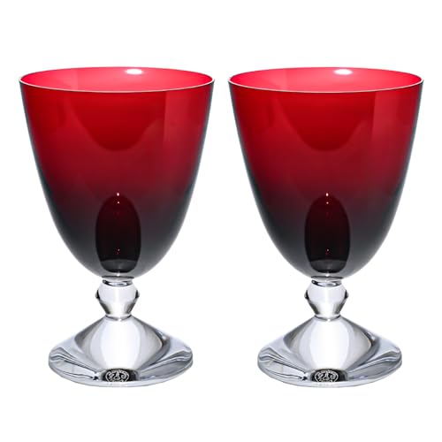 バカラ最高級シリーズ ツァーシャンパンクープ （赤）共箱 高さ27.2