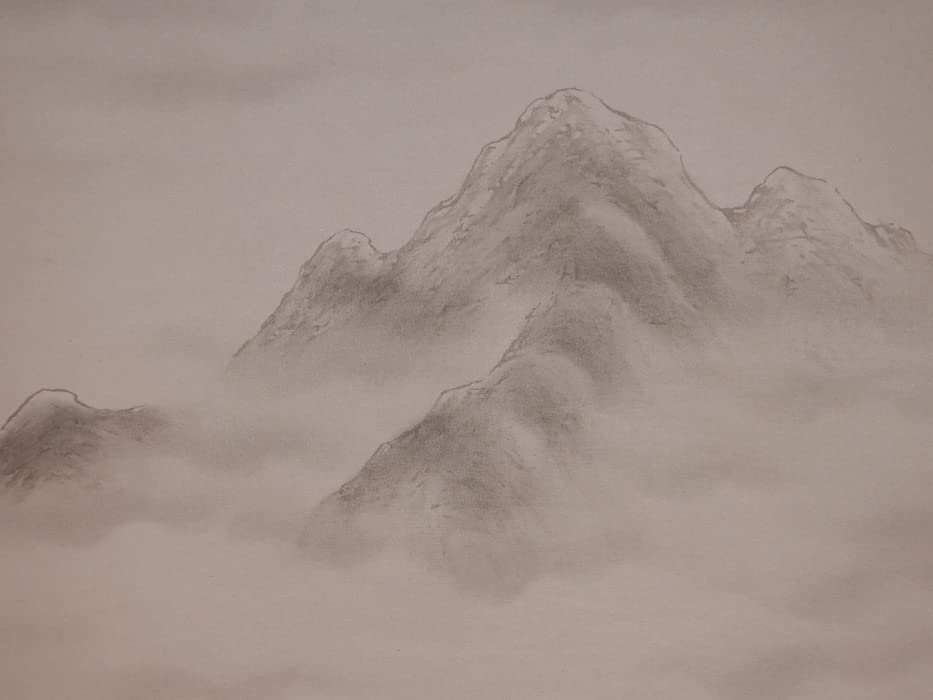 額縁 美術品 水墨画 飾り 山水絵 日本画 中国画 伝統芸術 真作 原作