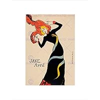 Amazon｜Toulouse Lautrec French Jane Avril Picture Framed Wall Art