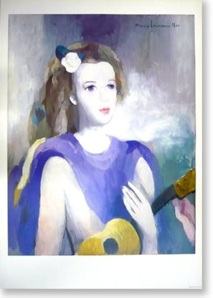 Amazon.co.jp: マリー・ローランサン◇【ギターを持つ少女】◇アート