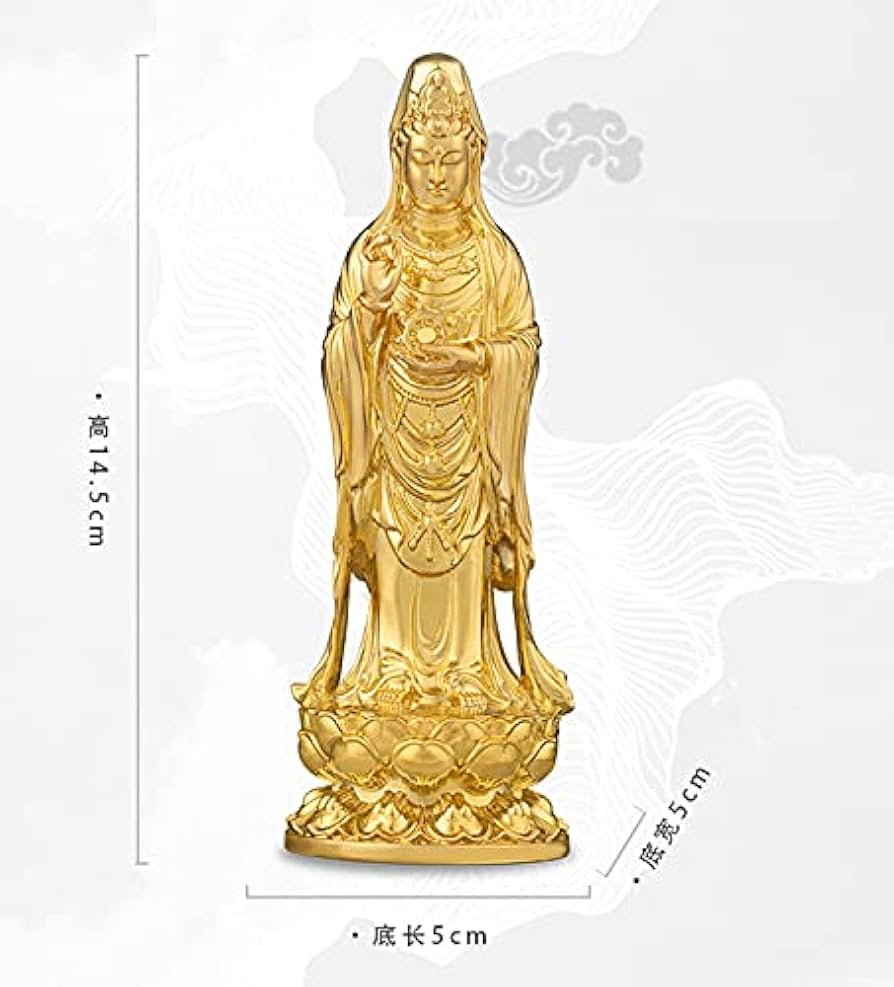 ♥値下げ！ 中国 銅製 観音像 在銘 450g 観音様 観世音菩薩 仏像