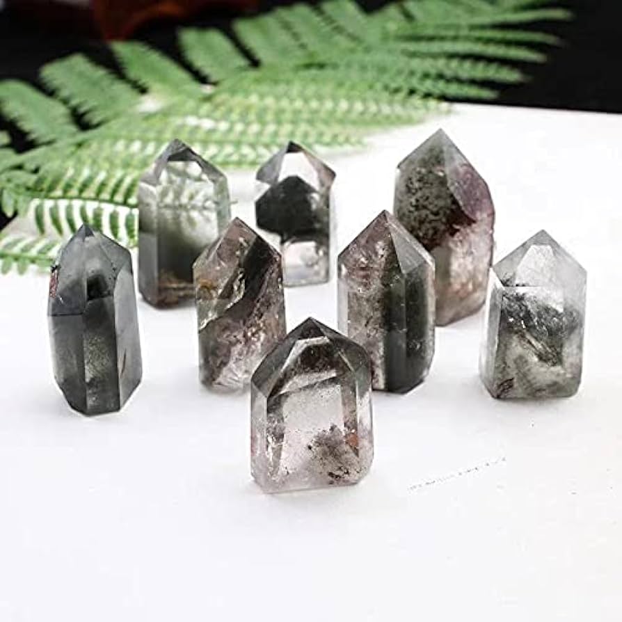 Amazon.co.jp: 1個 天然グリーン ファントム ゴースト クォーツ