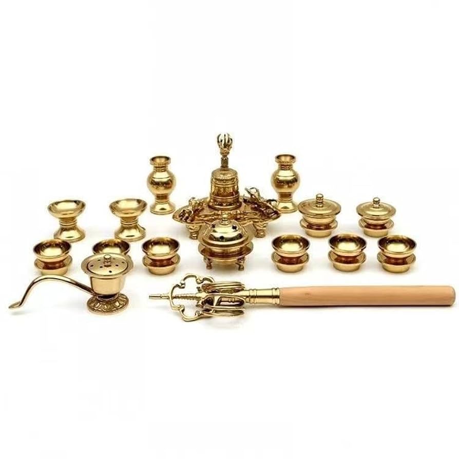 修縁堂】密教法具 真言宗 法器 鬼面独鈷金剛鈴3点セット 法器法具 修縁