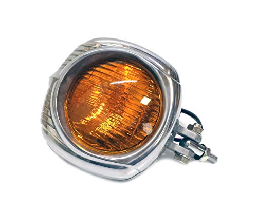 ひ*ん様 スクエア ダブル ヘッドライト 専用ステー付き チョッパー