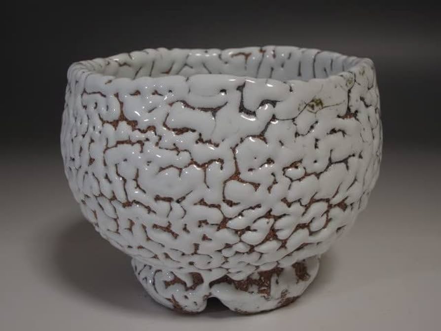 人間国宝 十一代 三輪休雪 鬼萩茶碗 裏千家十五代 鵬雲斎花押e916