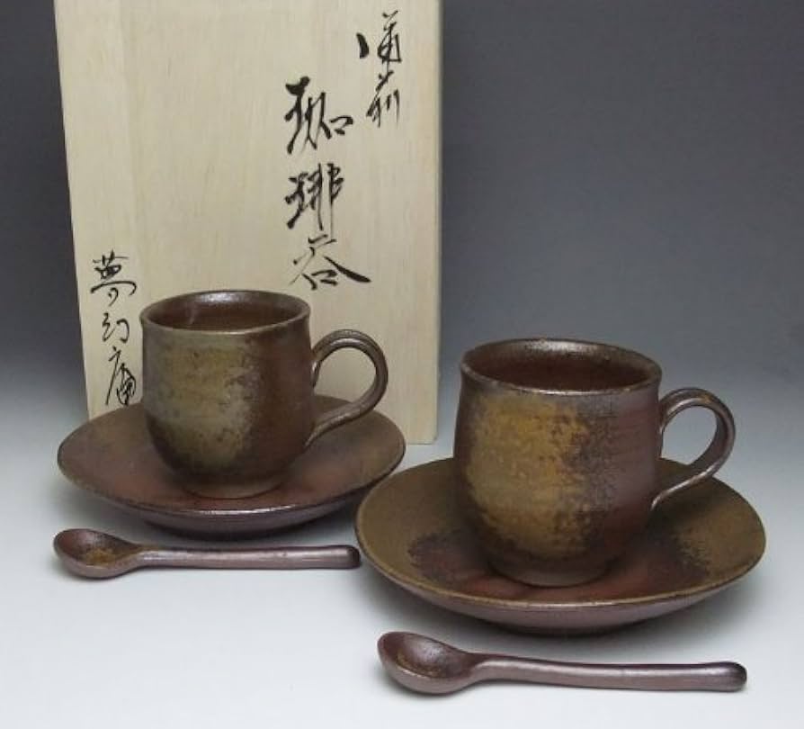 2317】フリーカップ、ソーサー…備前焼 2317】フリーカップ、ソーサー