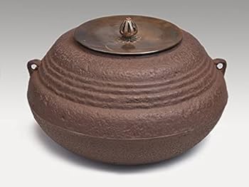 心庵】釜師 畠春斎／阿古陀釜 瓜形 釜 茶釜 共箱 茶道具