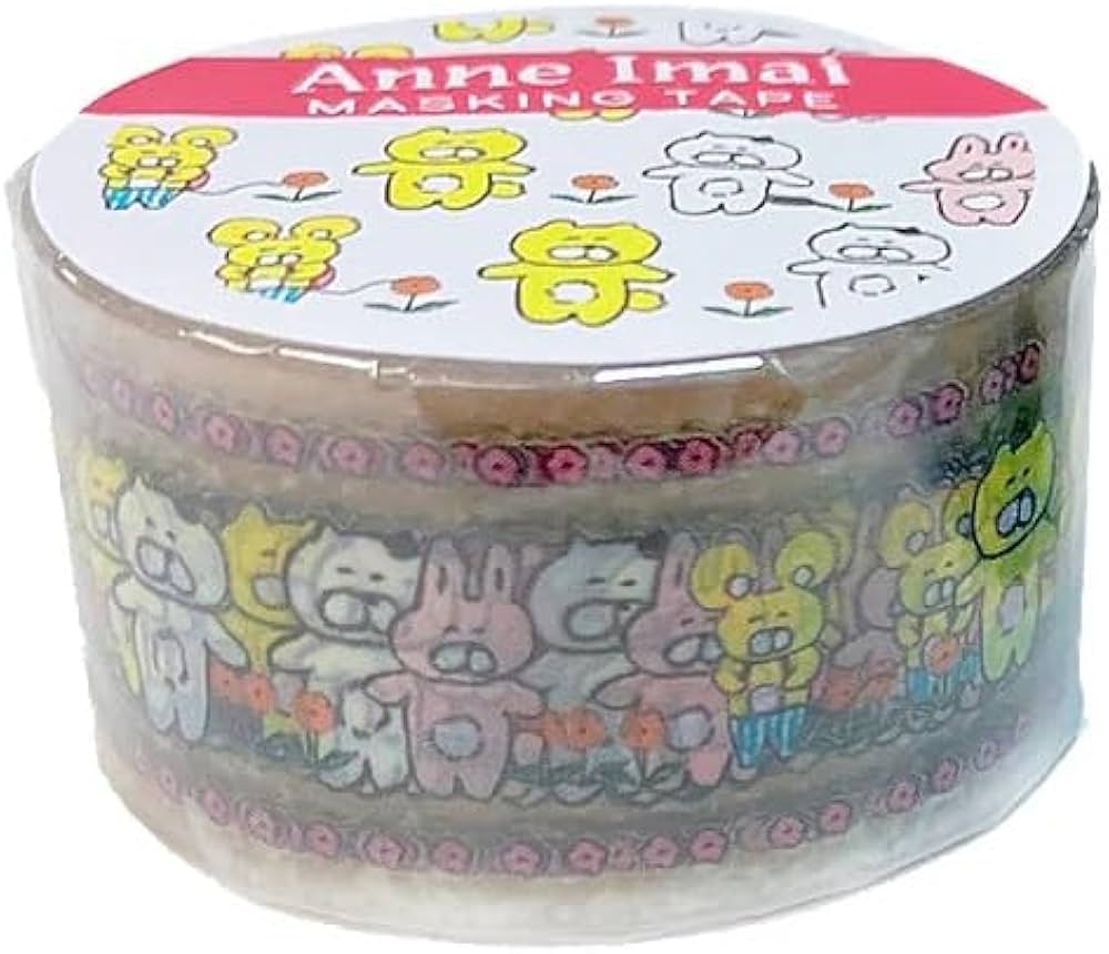 Amazon.co.jp: 日本クリノス 今井杏 透明マスキングテープ (くまいぬの