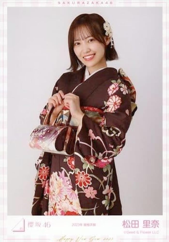 櫻坂46 生写真 松田里奈 2024年クリスマスサンタ衣装 直筆サイン 櫻坂