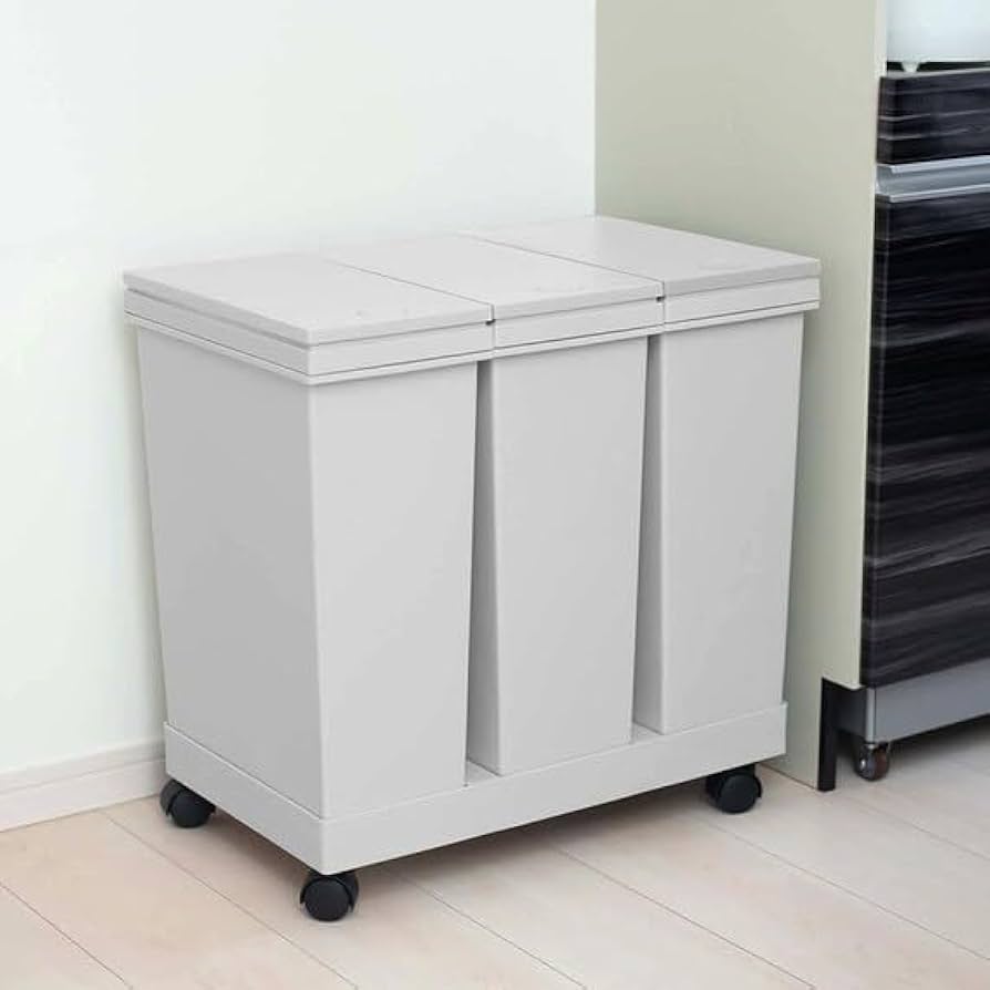 Amazon｜ニトリ 横型3分別 プッシュペール ワゴン 60L NITORI 8450983