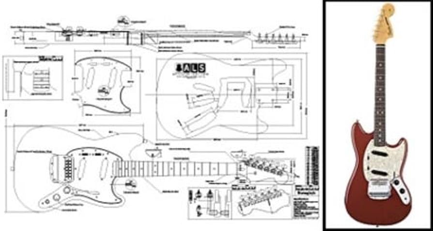 Amazon.co.jp: Plan of Fender Mustang エレキギター フルスケール