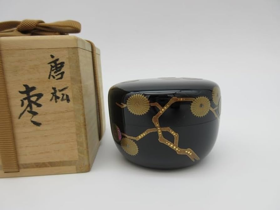 輪島塗 棗 （玉心作） 棗（笹露） – 輪島塗と螺鈿（らでん）