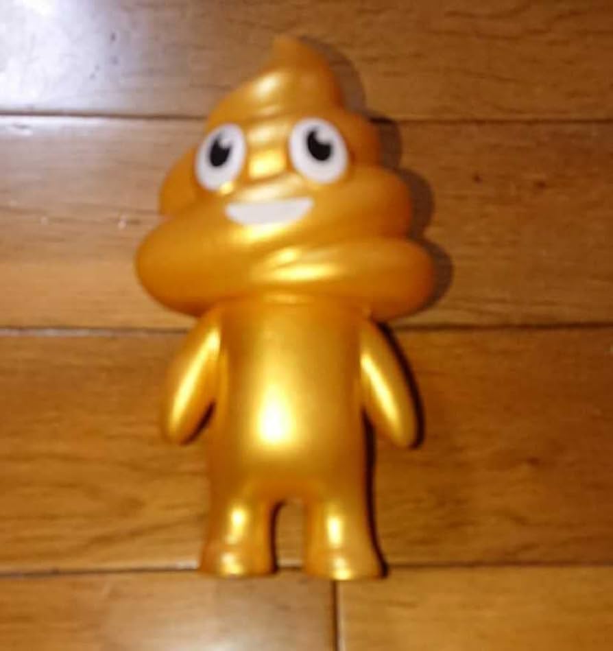 Amazon.co.jp: うんちくん ソフビマスコット フィギュア 金 ゴールド