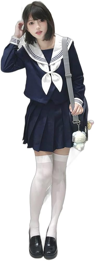Amazon.co.jp: [Aculldo] 長袖 セーラー服 制服 JK制服 高校生