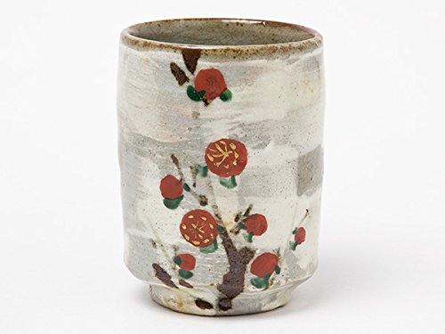 Amazon | 荒川武夫 作 虎渓山 水月窯 紅白梅湯呑 | 荒川武夫 | 湯呑み 通販