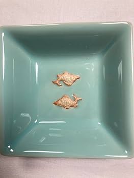 Amazon | たち吉 青磁双魚 小皿 5枚 ホビー グッズ | ノーブランド品