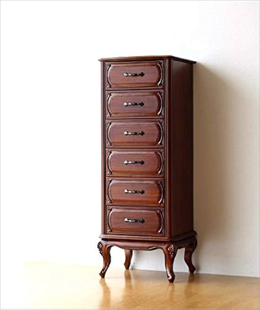 Amazon｜サイドチェスト 猫脚 猫足 無垢 アンティーク風 収納 タンス