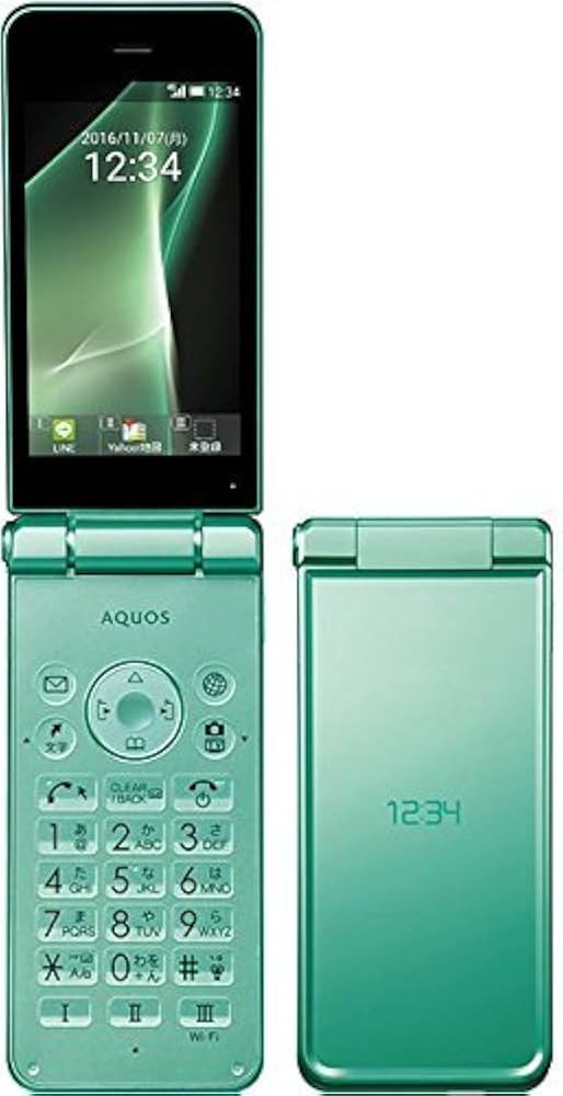 Amazon | Softbank 601SH AQUOS ケータイ2 ライトグリ-ン Green [白