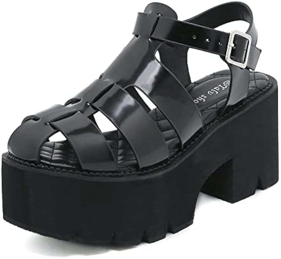 Amazon.com | Optigard Women's Leather Platform Closed Toe