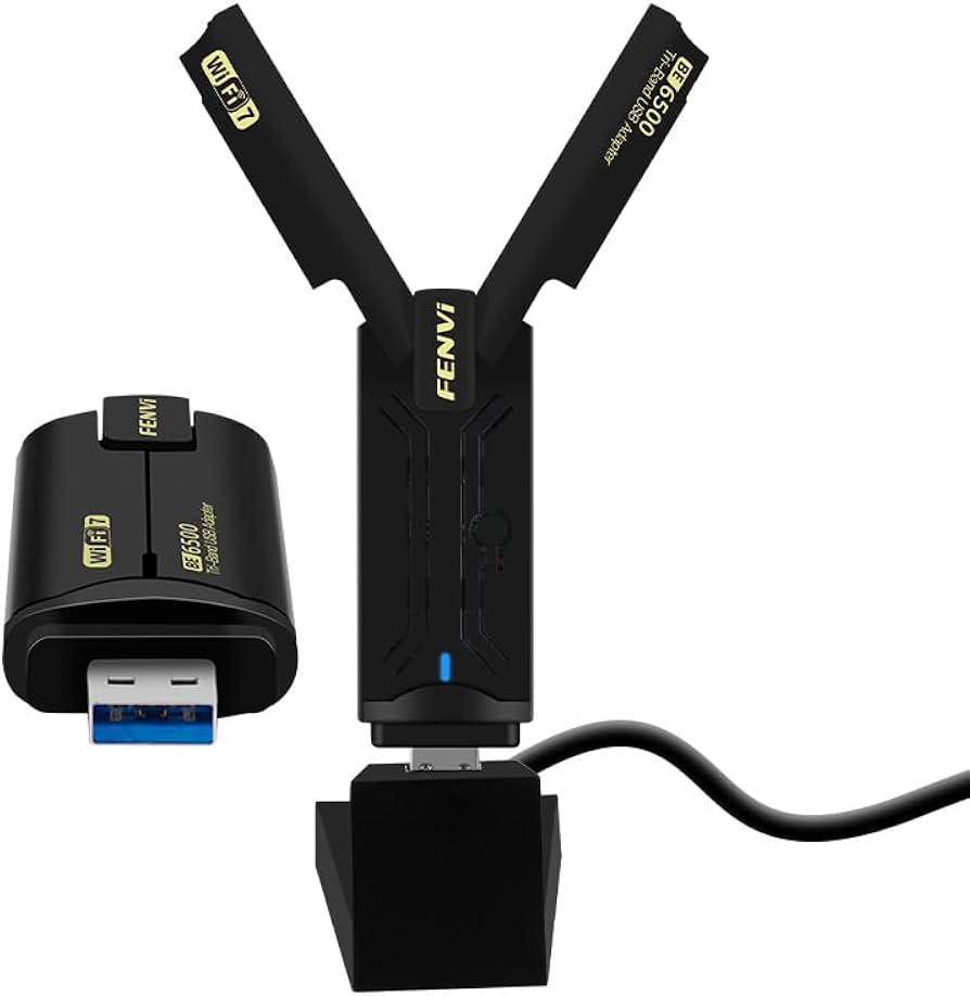 Amazon.com: Fenvi WiFi 7 USB Adapter 6500Mbps, Tri-Band (6GHz/5GHz