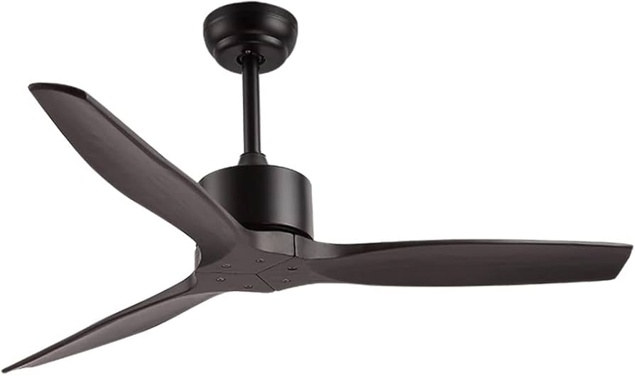 Amazon | ウッドモダンシーリングファン、リモコン付き 3枚の無垢材