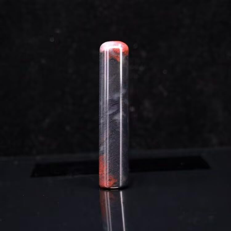 落款 石印材 遊印 篆刻 ☆ 鶏血 5点 巴林石 鶏血 印材 篆刻 印石 書道