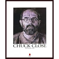 Amazon.co.jp: ポスター チャック クロース セルフポートレイト 1991