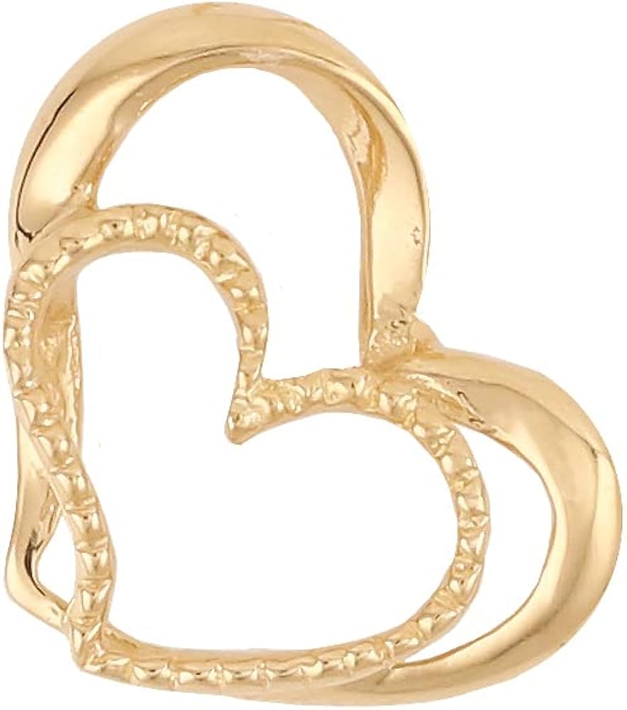 Amazon.co.jp: 18金 ペンダントトップ ハート オープンハート