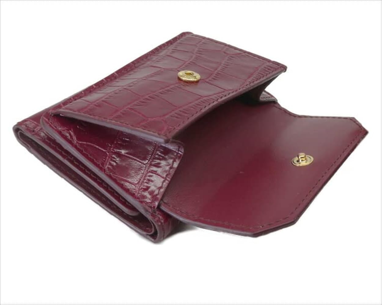 Amazon | MIUMIU クロコダイルプリントレザー 三つ折り 財布 MIUMIU