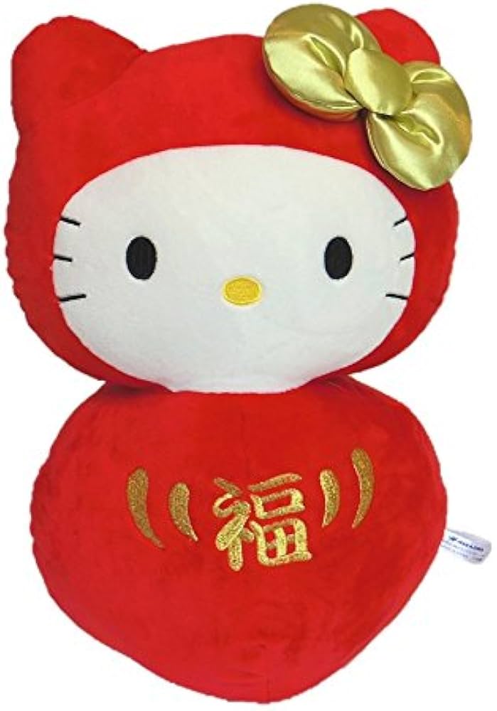 Amazon.co.jp: サンリオ ハローキティ まんまる ぬいぐるみ だるま M