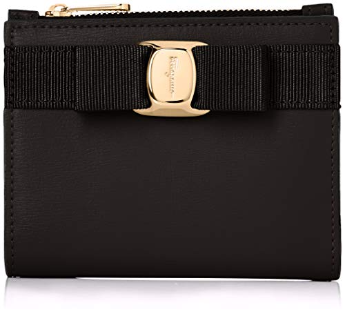 サルバトーレフェラガモ 良品 イタリア製ハラコヴァラリボン 2つ折り