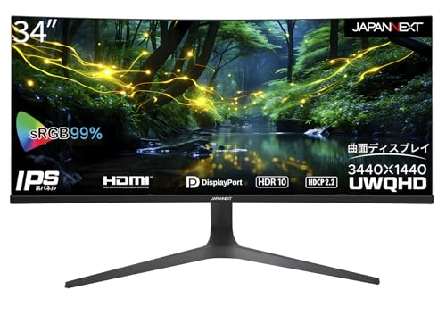 Amazon.co.jp: JAPANNEXT 34インチ モニター UWQHD 3440 x 1440 IPS