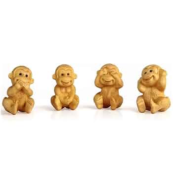 時代提げ物 唐木黄楊木彫刻 犬・猿・豚など 根付 置物 21点 M