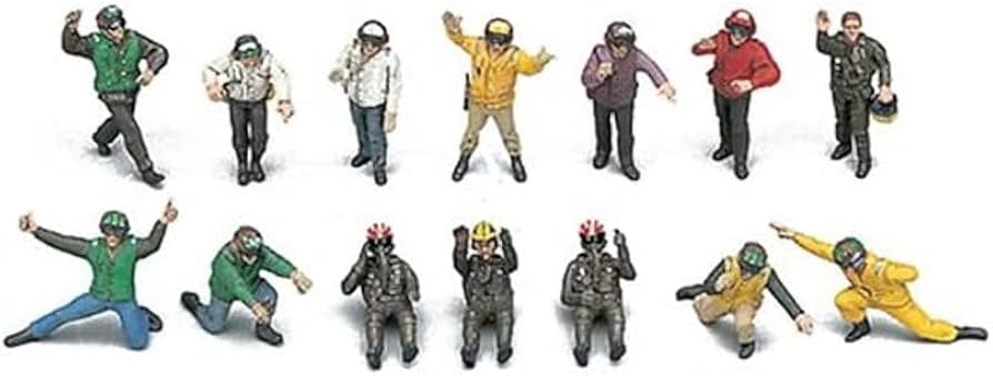 Amazon | ハセガワ 1/48 アメリカ海軍 パイロット/デッキクルー セット