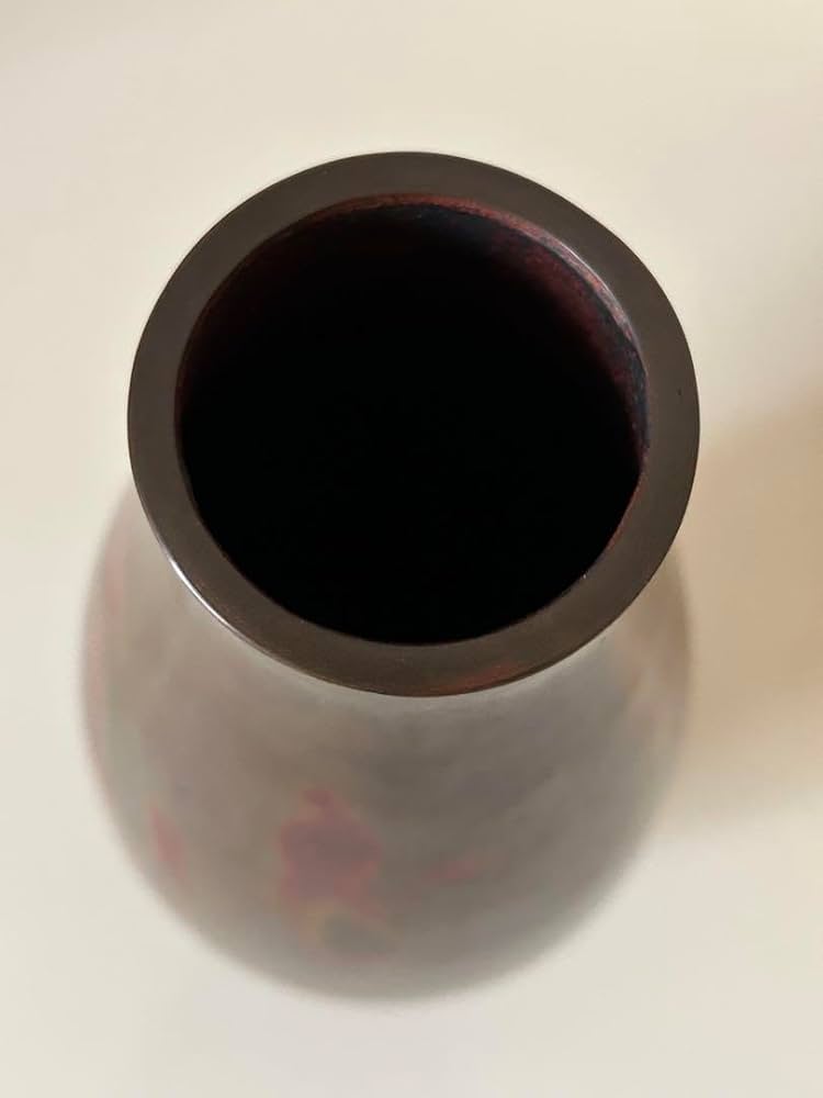 Amazon.co.jp: 蝋型斑紫銅 花瓶 花器 三代晴雲 原惣右衛門 : ホビー